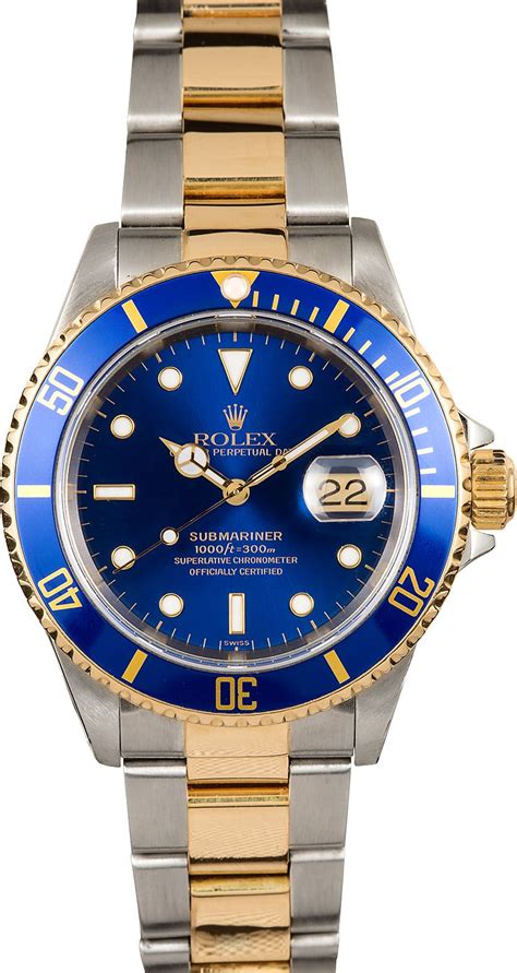 blue face two tone rolex|Rolex blue face stainless steel.